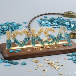 I KSA in Resin and wooden lighting