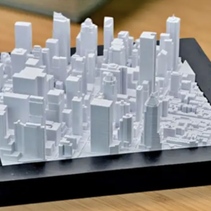 Miniature model of residential neighborhoods and towers (Mini KAFD)