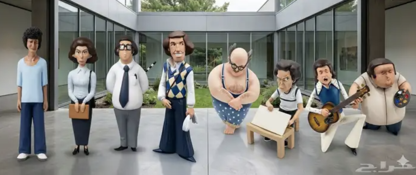 3D figures of the actors from *The School of Mischief* - Image 3